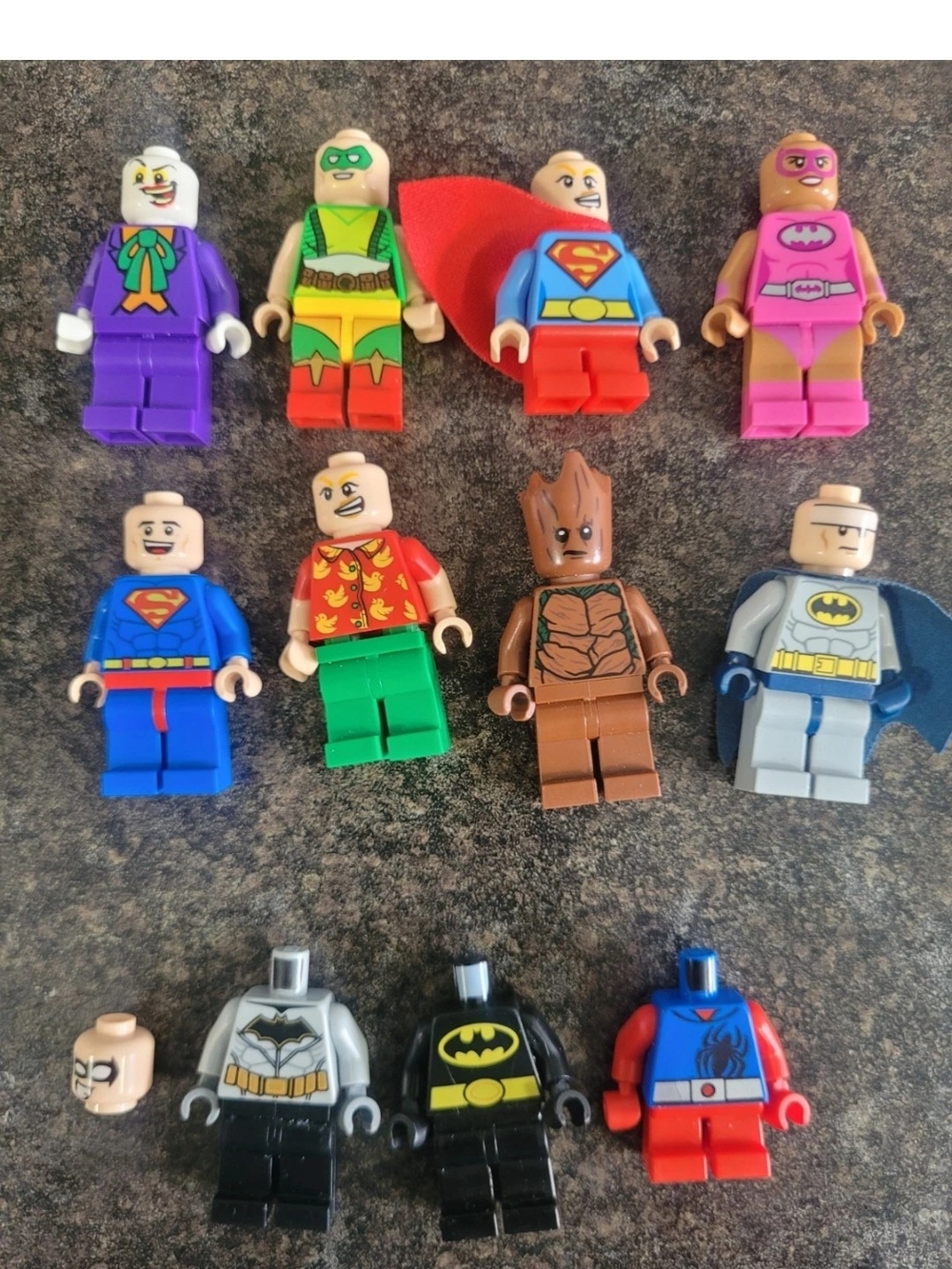 Lego Marvel Minifigure Lot- 8  Plus 3 Missing Pieces